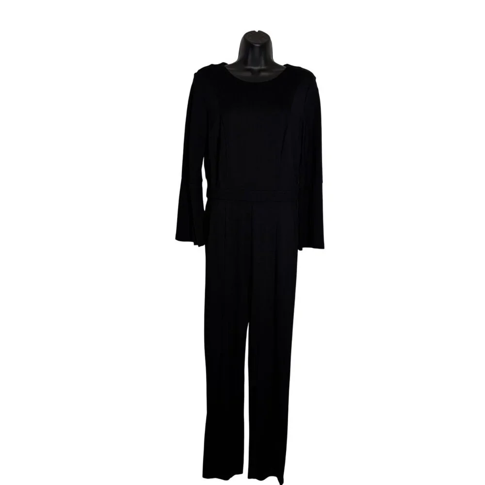 Ali & Jay Black Jumpsuit, Bell Cuffs, Great for that Special Event - Picture 3 of 13